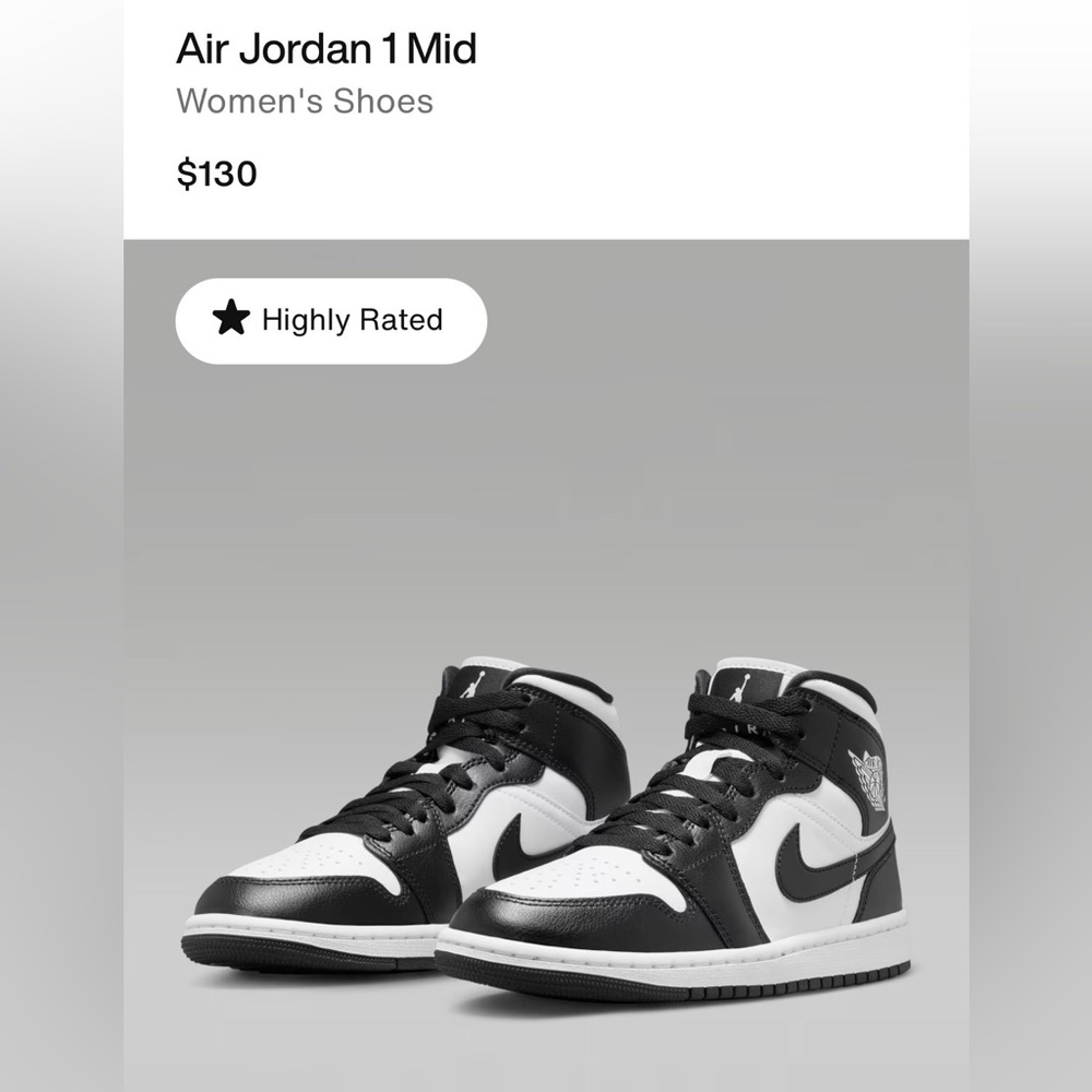 Jordan Mid-Top Sneakers - Black & White
